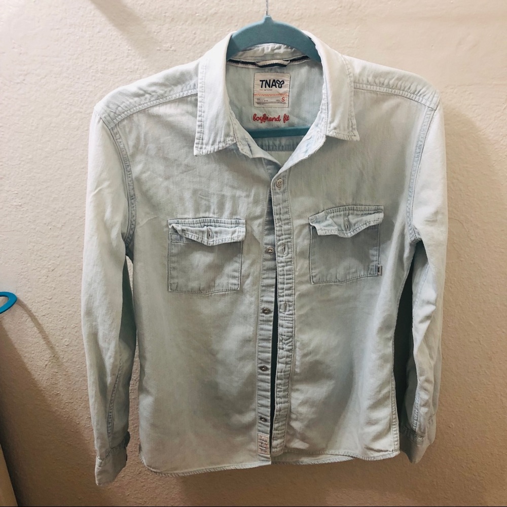 TNA Boyfriend Fit Denim shirt